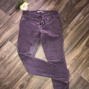 Purple corduroy leggings
